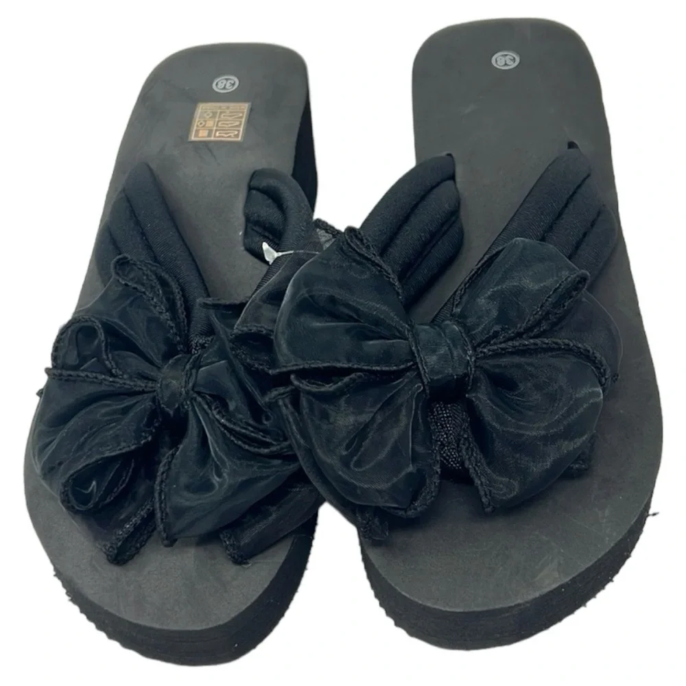 Women’s Bowknot Platform Flip-Flops - Picture 5 of 9